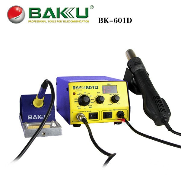 Herramientas Estacion de Reparacion con Soldador y Pistola Soplador Aire Caliente 550W BAKU-601D BAKU601D Herramientas Estacion de Reparacion con Soldador y Pistola Soplador Aire Caliente 550W BAKU-601D BAKU601D