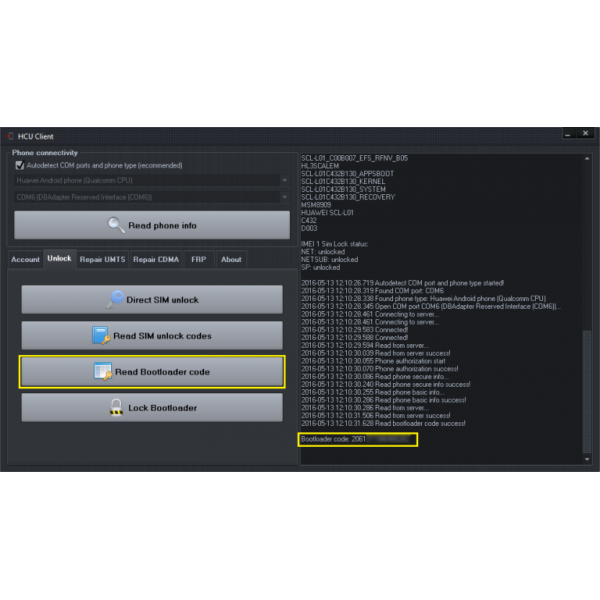 HCU Cliente – huawei vendedor Repairar y Huawei IMEI,MEID, Unlock FRP bootloader