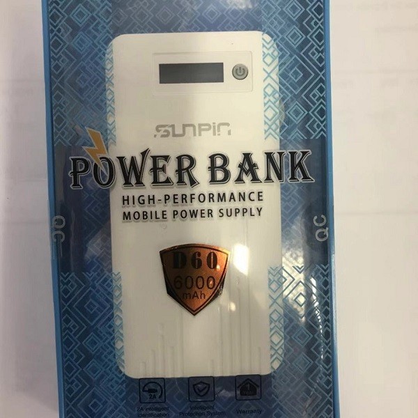 Power Bank Bateria Externa D60 6000 MAh ( BLANCO )