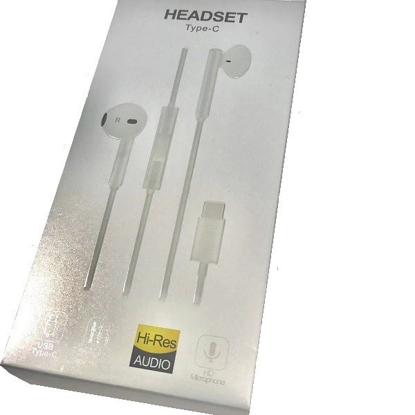 N136 Cascos Auriculares Conector Typo C Con Microfono Para Huawei Xiaomi HeadSet CM33