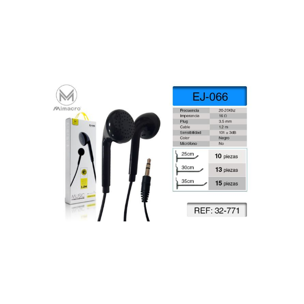 Cascos Auriculares MP3 EJ066 MIMACRO