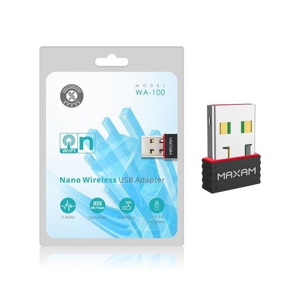 N15 Antena Mini USB Receptor De WIFI Inalambrico 150Mbps / WA-100.