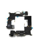 Cable flex con conector de carga, datos y accesorios, conector jack de 3,5 blanco, micrófono y cable coaxial para iPhone 5S
