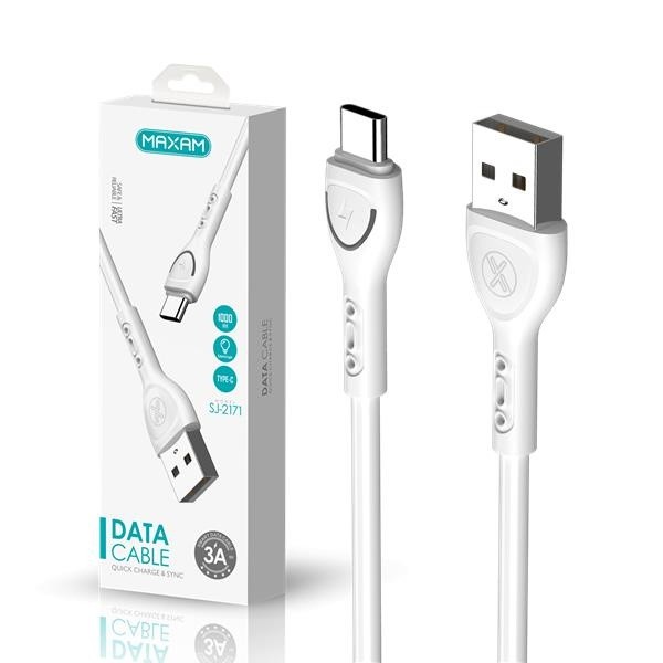 Cable Tipo C De 1 Metro 3A Con Color de Carga LED / SJ-2171 / MAXAM