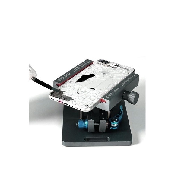 Plataforma Fijador De Movil Universal GIratorio 360º Para Quitar Cristal Trasero IPhone / RL-601S / RELIFE 2
