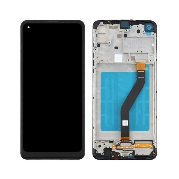 N62.1 Pantalla Completa LCD Y Táctil Original con Marco para Samsung Galaxy A21 (2020) A215F