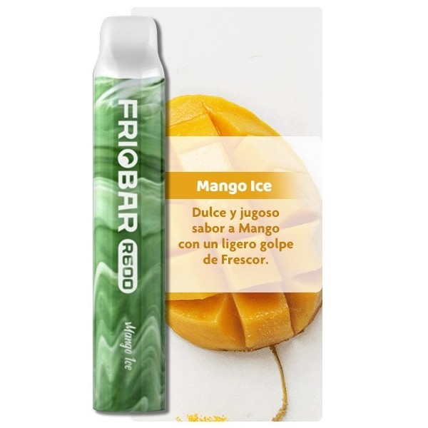 Cigarrillo Electronico Desechable / Vaper Friobar R600 - Sabor MANGO HELADO