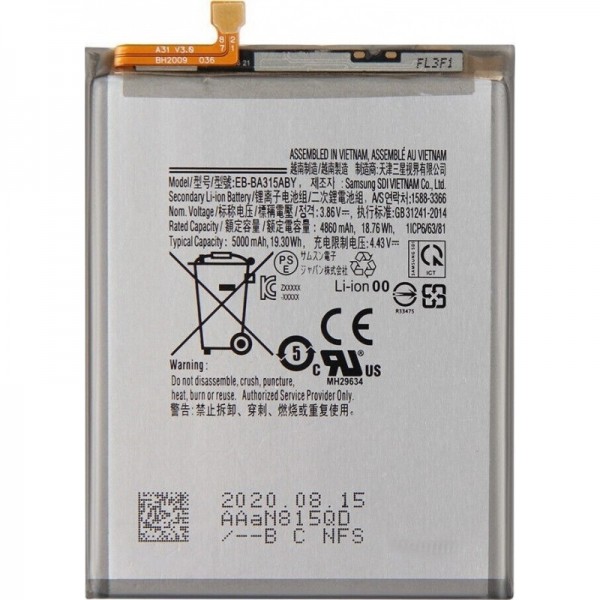 N293 Bateria EB-BA315ABY Para Samsung Galaxy A31 / A315 de 5000mAh