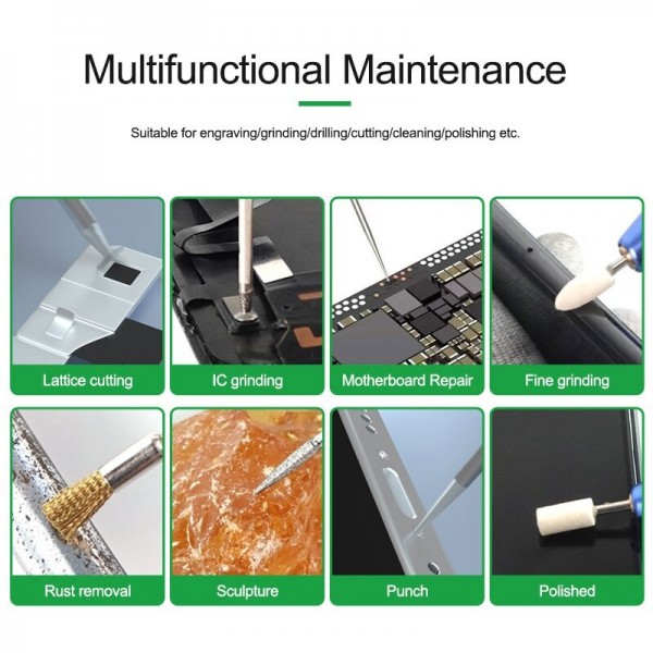 Maquina Pulidora / Mini Taladro Con 8 Recambios / RL-068B / RELIFE Maquina Pulidora / Mini Taladro Con 8 Recambios / RL-068B / RELIFE