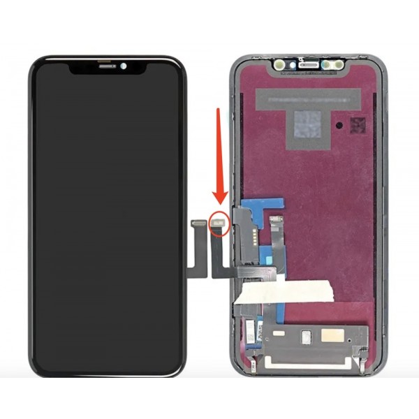 Pantalla Completa LCD Y Táctil para iPhone 11 – Negro Remanufacturada / Código QR Corto Cuadrado