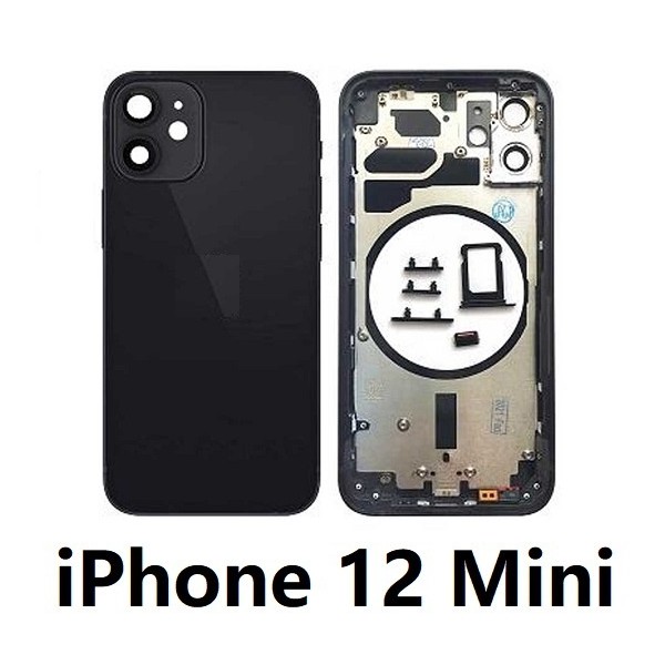 Chasis De Pantalla / Tapa Con Marco Para IPhone 12 Mini (NEGRO)