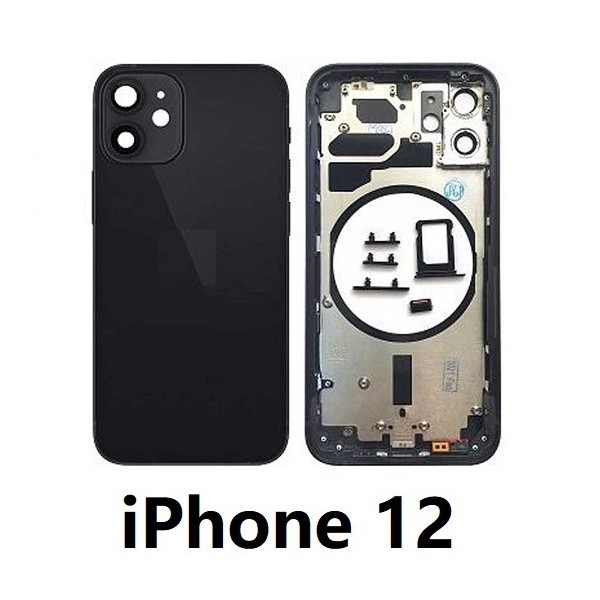 Chasis De Pantalla / Tapa Con Marco Para IPhone 12 (NEGRO)