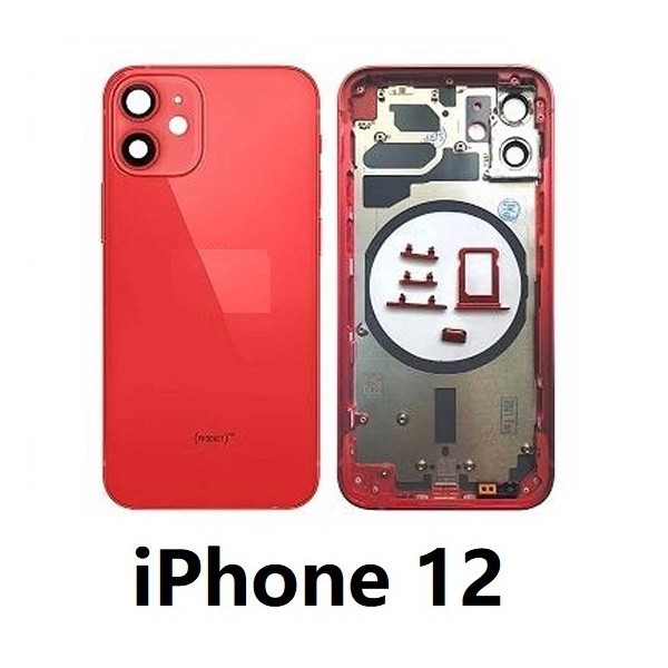 Chasis De Pantalla / Tapa Con Marco Para IPhone 12 (ROJO)