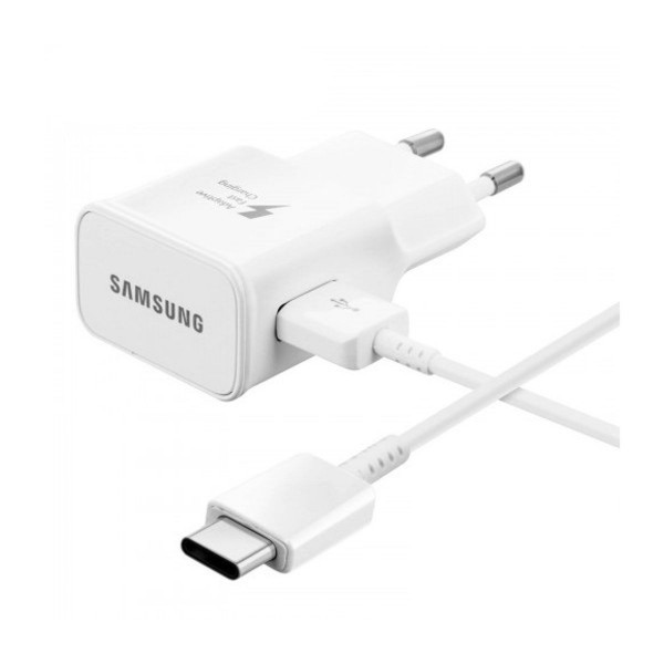 Cargador de red original Samsung carga rápida tipo C (EP-TA20EWE + EP-DG950CBE) 2A (15W) sin blister negro
