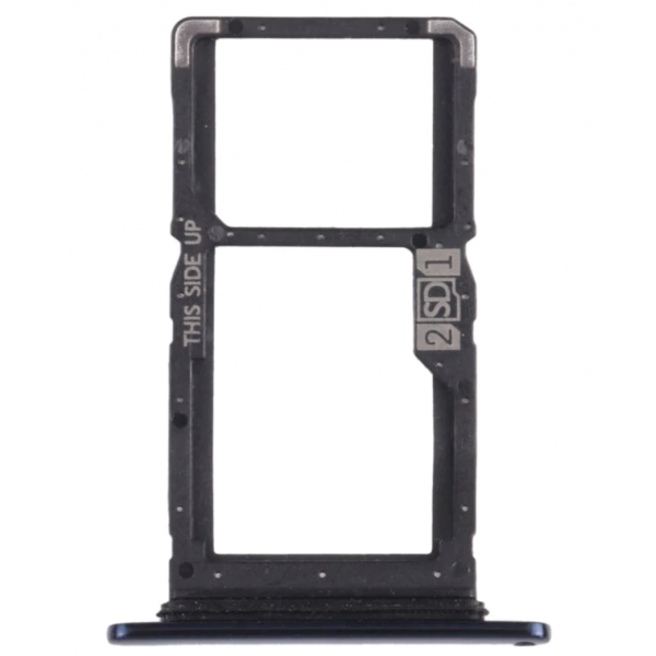 Sim Card Bandeil + Tarra de Tarjeta SIM / Micro SD Tarjeta Bandeja Para Motorola One Hyper XT2027 XT2027-1 (Azul)