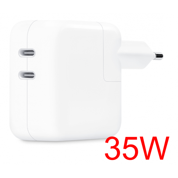 Adaptador con Dos Puertos USB‑C de 35 W  Ultra Rapido Calidad Original(Un Año De Garantia) Adaptador con Dos Puertos USB‑C de 35 W  Ultra Rapido Calidad Original(Un Año De Garantia)