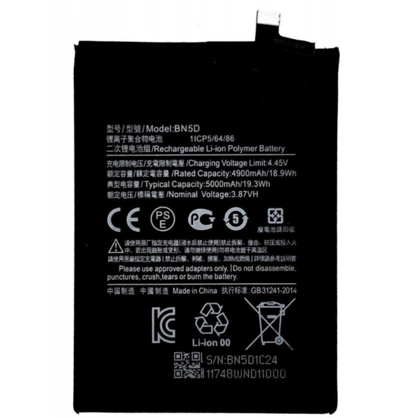 batería BN5D de 5000mAh para Xiaomi Redmi Note 11 / redmi ote 11S, M4 Pro, 4G