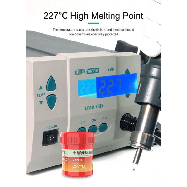 RELIFE RL-406-pasta de estaño sin plomo, alta temperatura, 227 °C RELIFE RL-406-pasta de estaño sin plomo, alta temperatura, 227 °C