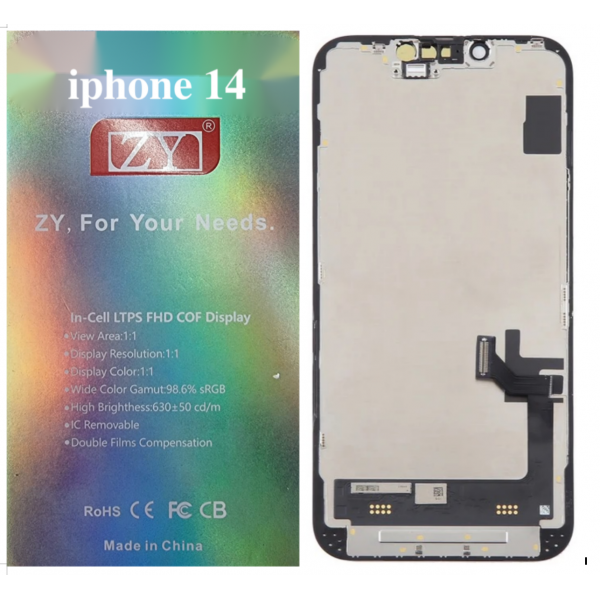 N50.2 Pantalla Completa Para IPhone 14 Negra Compatible IN-CELL