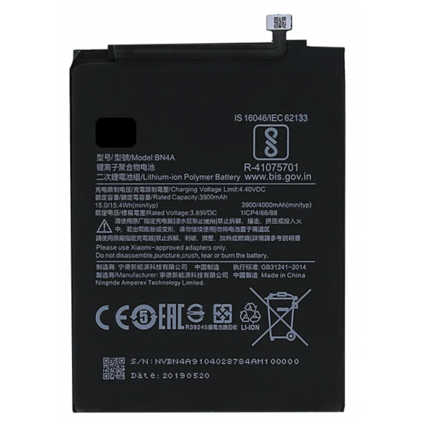 N350 Batería BN4A Para XIAOMI REDMI NOTE 7 / Redmi Note7 De 3900mAh