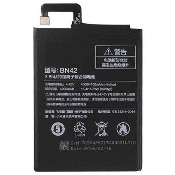 N10 Bateria BN42 para Xiaomi Redmi 4 de 4100mAh