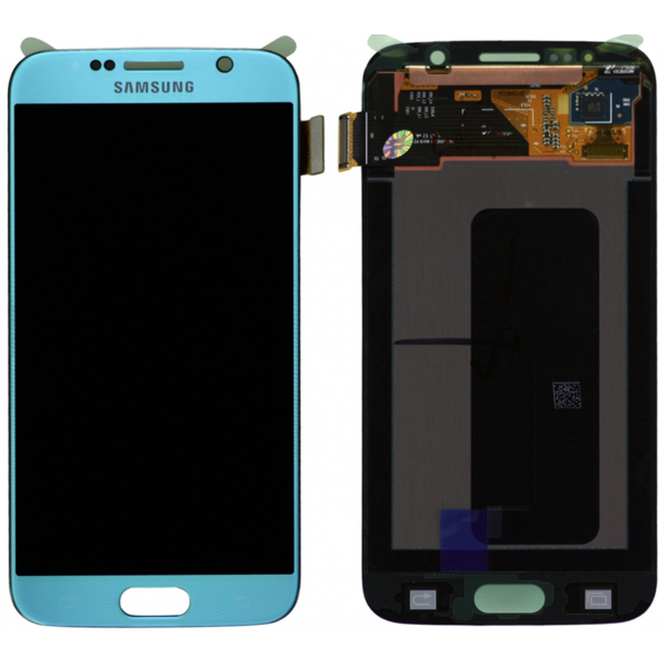 N89 Pantalla Completa Original Para Samsung GALAXY S6 G920F(azul claro)
