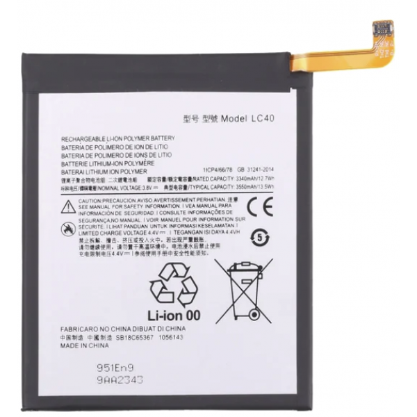 N65 Bateria LC40 Para Motorola Moto E 2020 De 3550mAh