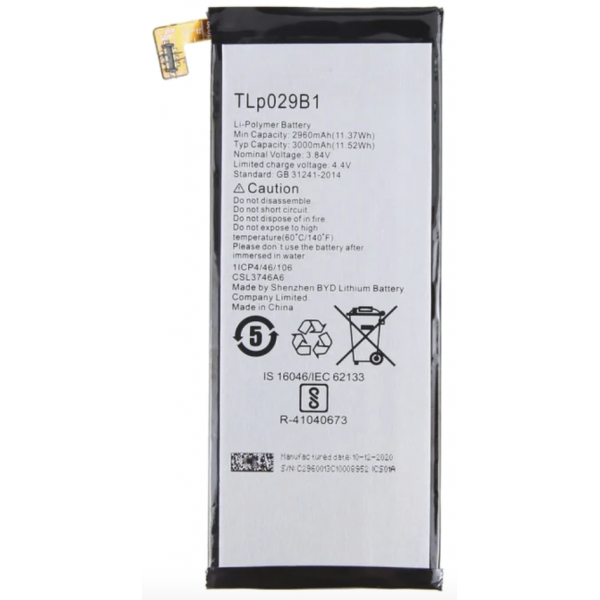 Batería TLp029B1 para Alcatel Pop 4S / One Touch Pop 4S (OT-5095) de 2960mAh