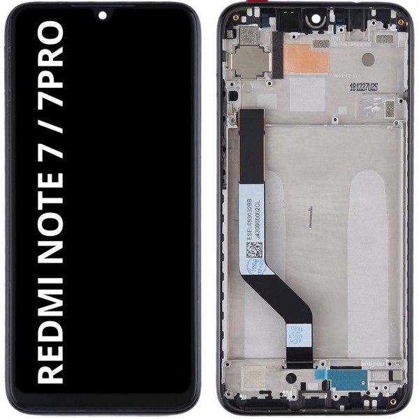 N167 Pantalla Completa Tactil Y LCD Con Marco para Xiaomi Redmi Note 7 / 7 PRO (NEGRO)