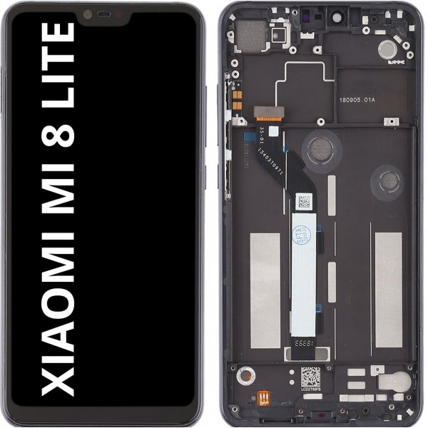 N159  Pantalla Completa Tactil Y LCD Con Marco Para Xiaomi MI 8 LITE (NEGRO)