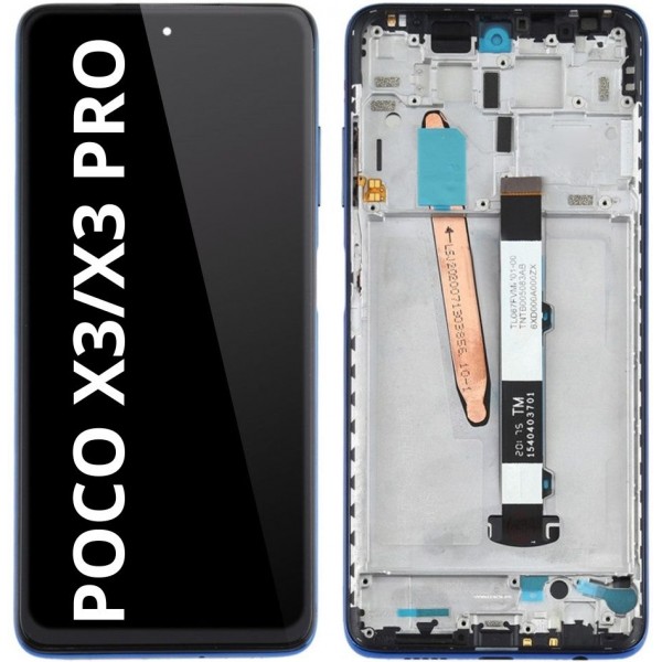 N156 Pantalla Completa Tactil Y LCD Con Marco Para Xiaomi Poco X3 / X3 PRO (AZUL)