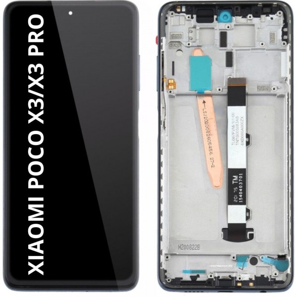 N156 Pantalla Completa Tactil Y LCD Con Marco Para Xiaomi Poco X3 / X3 PRO (NEGRO)