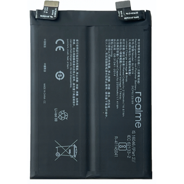 n449 Bateria Litio BLP919 Par oppo Realme GT NEO 3 De 2250Ah/19.41Wh