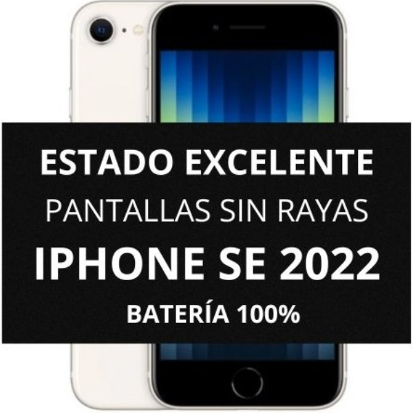 Telefono Movil REACONDICIONADO Segunda Mano / IPhone SE 2022（3.ª  generación）/ 64 GB Estado EXCELENTE - Bateria 100%