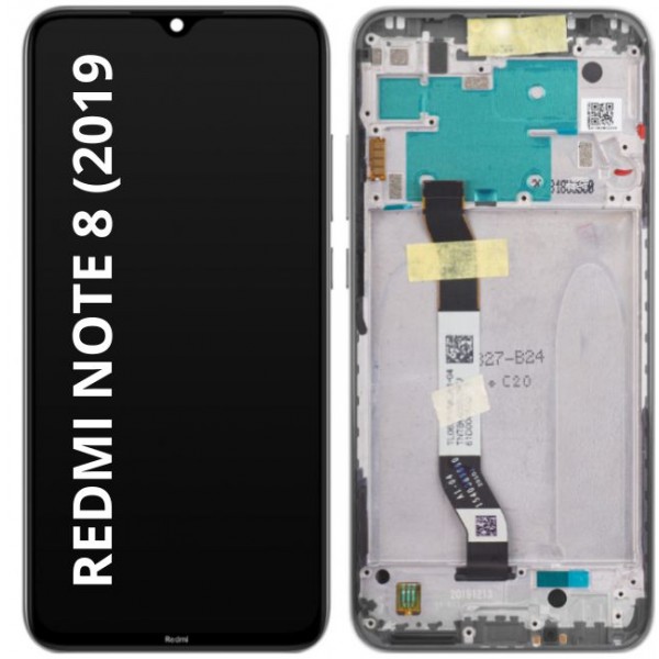 N155 Pantalla Completa Tactil Y LCD Con Marco Para Xiaomi Redmi Note 8 Calidad PREMIUM (Blanco)