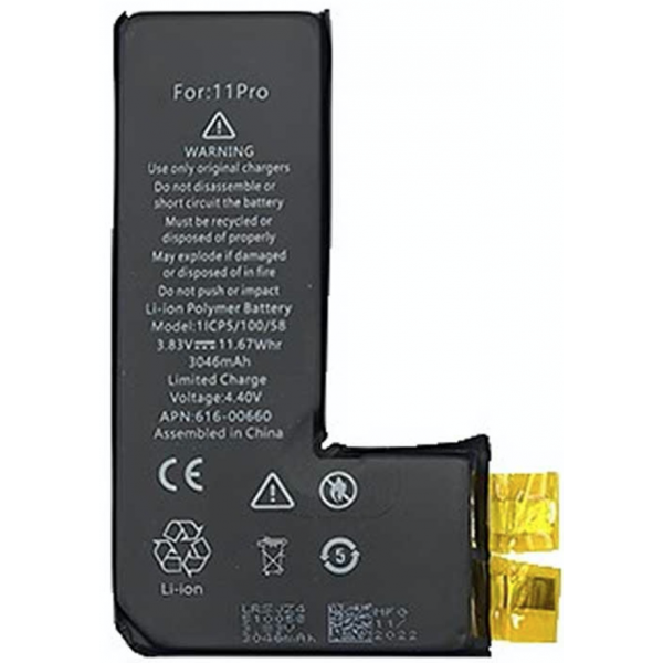 Bateria litio Sin Flex Ni Chip Para iPhone 11 Pro De 3480mAh  (Calidad premium)