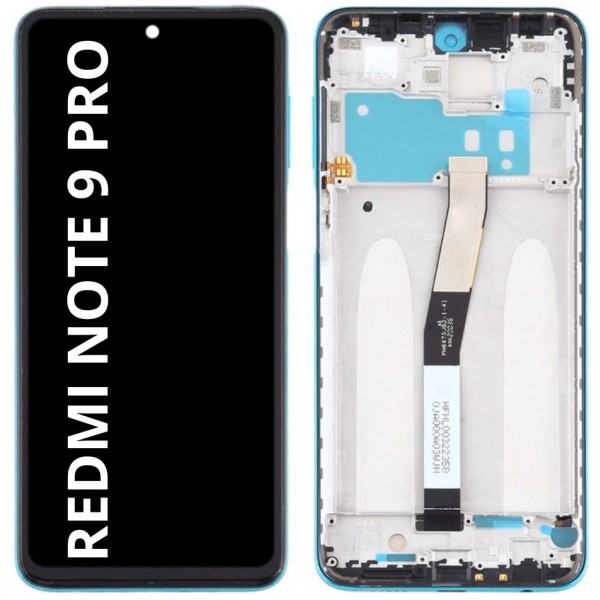 N181 Pantalla Completa Con Marco Para Xiaomi Redmi Note 9 Pro / Note 9S / Note 9 Pro Max / Note 10 Lite Calidad PREMIUM (Azul)
