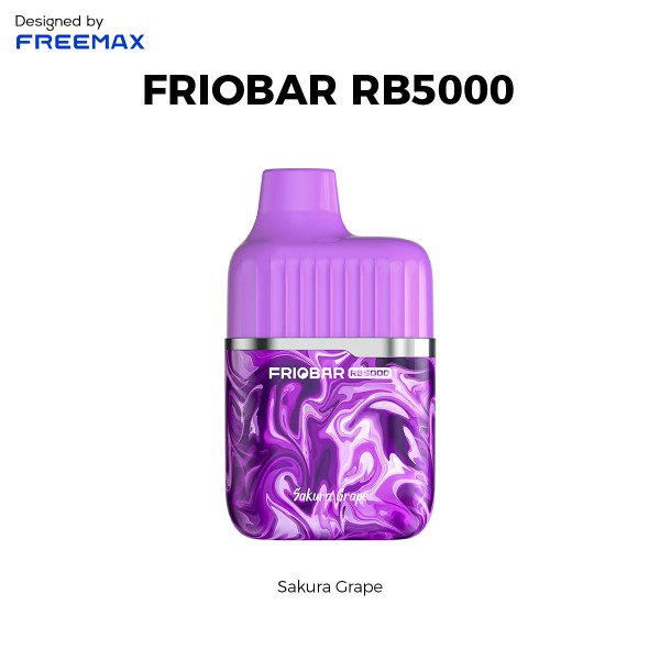 Cigarrillo Electronico Desechable / Vaper FIOBAR R5000 Flor de Cerezo y UVA- SIN NICOTINA