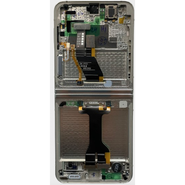 N207 Pantalla Completa Amoled Y Táctil Con Marco (Flexible) Para Samsung Galaxy Z Flip 5 5G , SM-F946 - CREMA