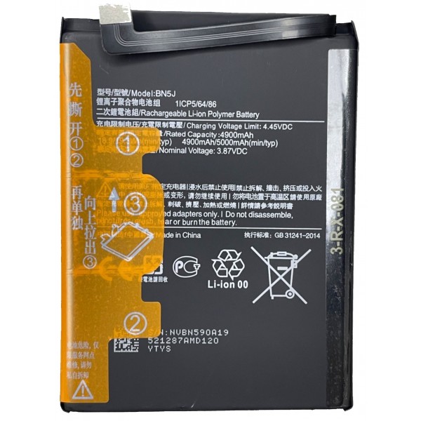 n437 Bateria Litio BN5J Para XIAOMI 12T / 12T PRO / POCO X5 5G