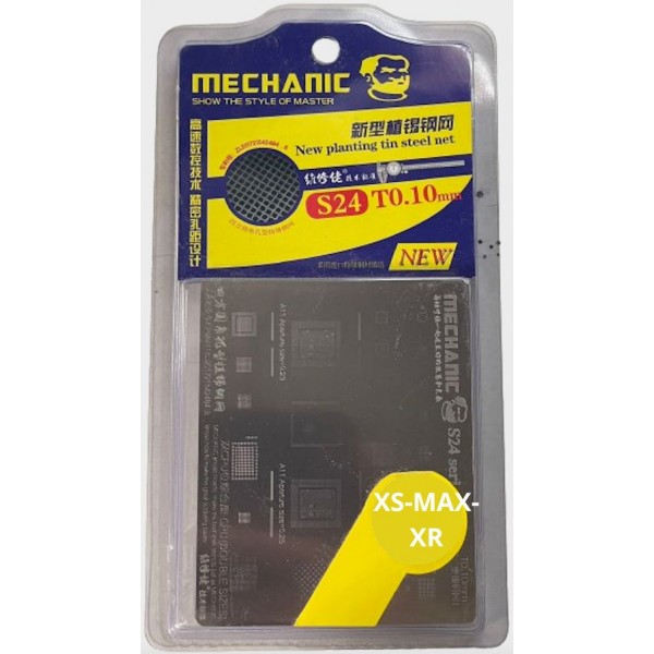 Panel Extrafino De Reballing 28en1 Marca MECHANIC S24 Para iPhone XS / iPhone Xs Max / iPhone XR