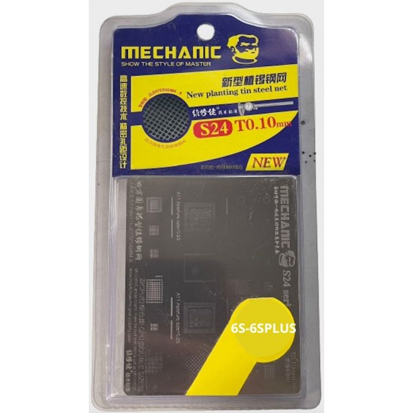 Panel Extrafino de Reballing 28en1 marca MECHANIC S24 para iPhone 6S / iPhone 6S Plus