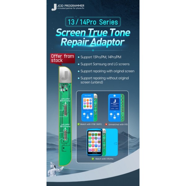 JCID V1SE 13 PRO 13 PRO MAX 14 PRO 14 PRO MAX SERIES MODULO ADAPTADOR DE REPARACIÓN TRUE TONE O TONO VERDADERO