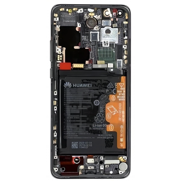 N138 Pantalla Completa Original Con Marco Y Bateria Para Huawei P40 Pro / ELS-N04(negro)