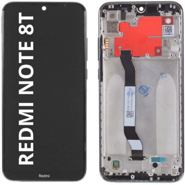 N160 Pantalla Completa Tactil Y LCD Con Marco Para Xiaomi Redmi Note 8T (Plata) Calidad Premium