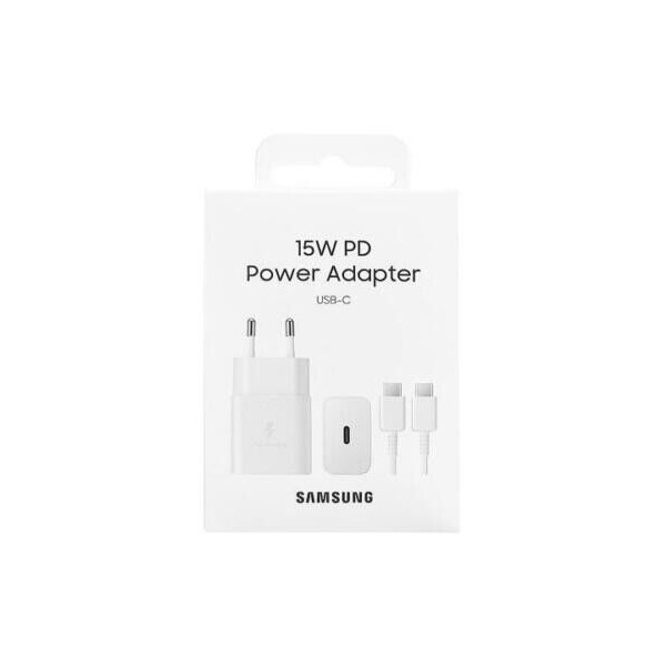 N272 Adaptador / Cargador Con Cable Tipo C a TIpo C / Carga Super Rápido Original Samsung EP-T1510XBEGEU De 15W USB Tipo C