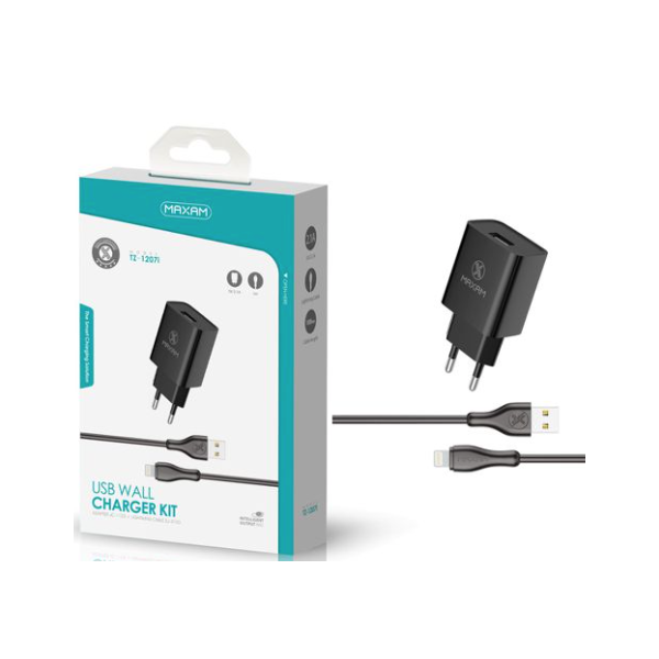 N59 Cargador Con Cable Lightning De 1 Metro 2.1A / TZ-1207i / MAXAM