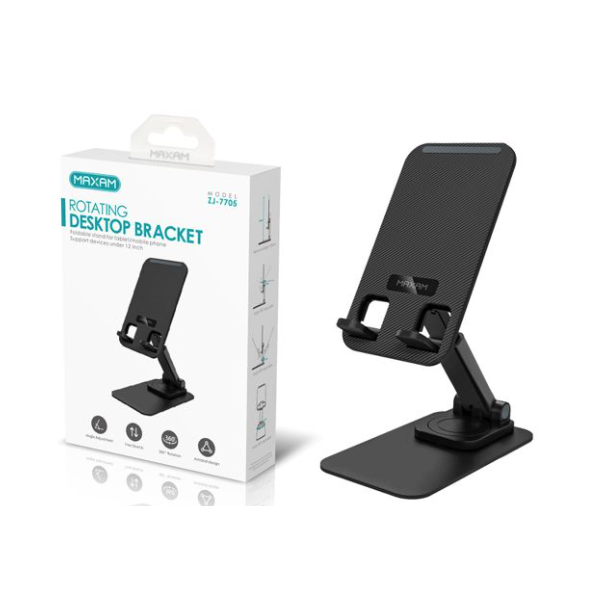 N155.1 ZJ-7705 Soporte Cuadrado Plegable De Plástico Para Teléfono y Tablet / MAXAM