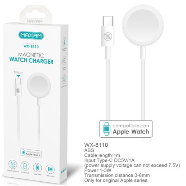 N152 WX-8110 MAXAM Cargador Magnético Para Watch Cable...