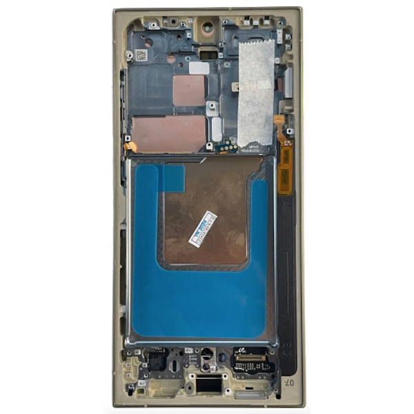 Pantalla Completa Original LCD Y Táctil Con Marco Para Samsung Galaxy S24 ULTRA (S928) AMARILLO